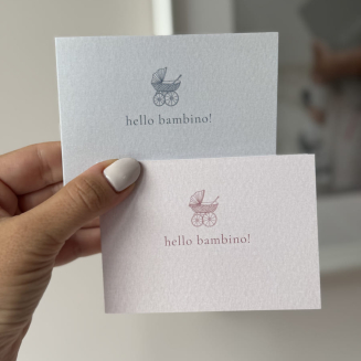 Mini kartka – hello bambino blue - 2