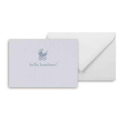 Mini kartka – hello bambino blue