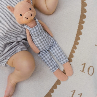 Bambusowo-bawełniany kocyk do zdjęć - oh baby Oat Teddy Bear PREORDER - 14