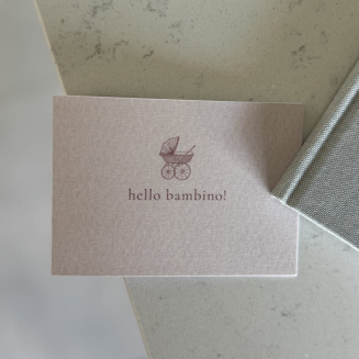 Mini kartka – hello bambino pink - 3