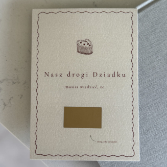 Kartka zdrapka – Nasz drogi Dziadku - 2