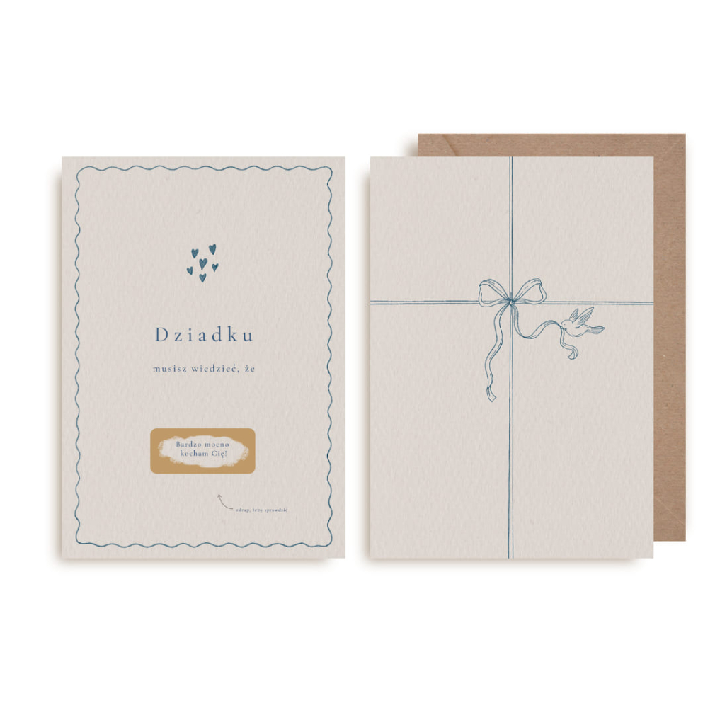 Kartka zdrapka – Dziadku, kocham Cię
