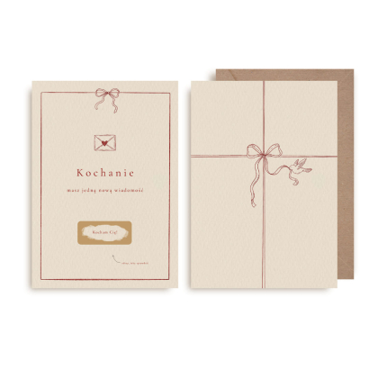 Kartka zdrapka – Kochanie, kocham Cię